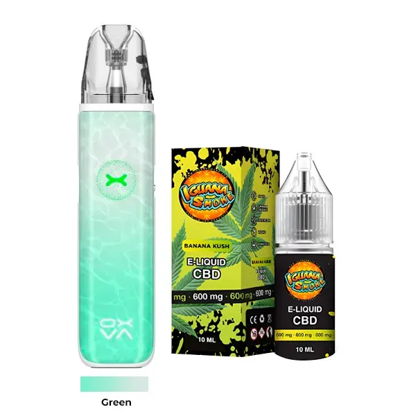 Pack Vaper Oxva + Líquido CBD Isolate 600 MG Green