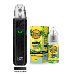 Pack Vaper Oxva + Líquido CBD Broad Spectrum 2500 MG Iguana Smoke black shadow