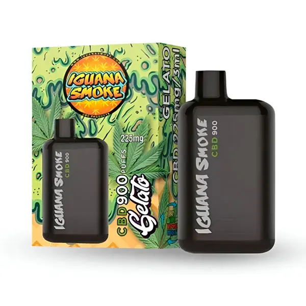 Pod desechable CBD Gelato Iguana Smokes con sabor dulce delicioso que te va a dejar con ganas de mas