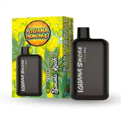Pod desechable CBD Lemon Haze Broad Spectrum Iguana Smoke con sabor a variedad Lemon Haze
