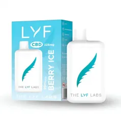 Pod desechable cbd  Pocket 225 mg Berry Ice Lyf  sabor frutos rojos helados