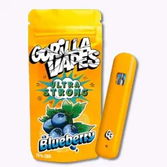 Pod desechable Gorilla Grillz sabor Blueberry con 75 % de CBD y batería recargable.