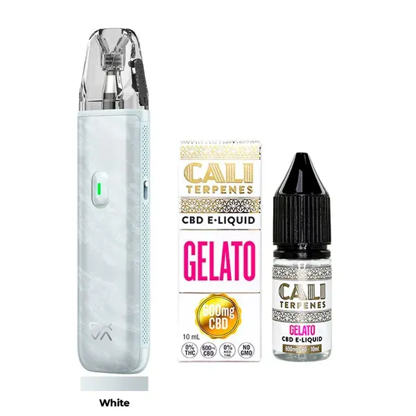 Pack Vaper Oxva Lite + Líquido CBD Isolate 600 MG Caliterpens white
