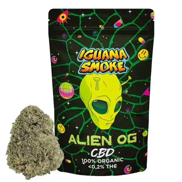 Flor CBD Alien OG Greenhouse Iguana Smoke