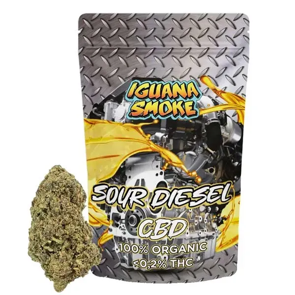 Flor CBD Sour Diesel Greenhouse Iguana Smoke