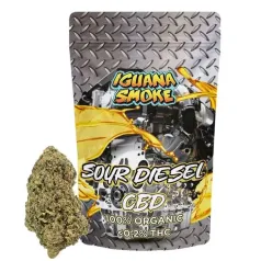 Flor CBD Sour Diesel Greenhouse Iguana Smoke