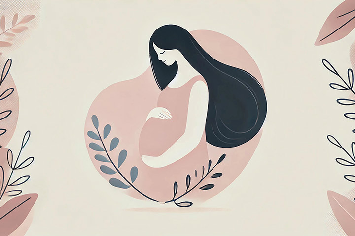 Ilustración mujer embarazada