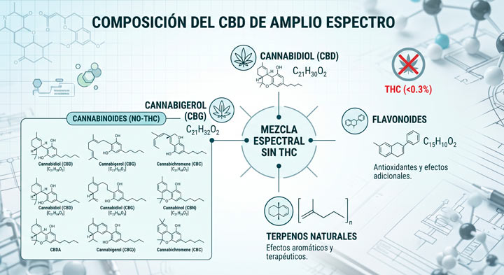 Composición CBD Broad Spectrum