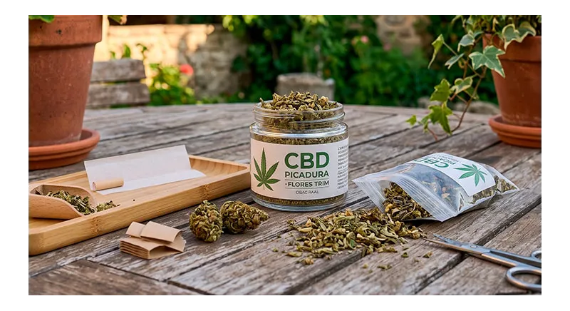 Trim vs picadura de CBD: Diferencias clave en origen y composición