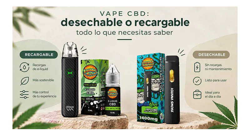 Desechable vs Recargable: ¿Qué vaper CBD elegir?