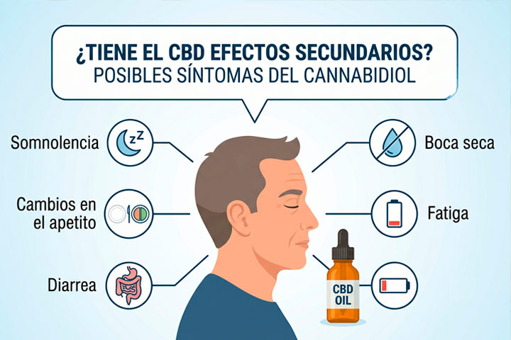  ¿El CBD tiene efectos secundarios? Posibles síntomas del cannabidiol
